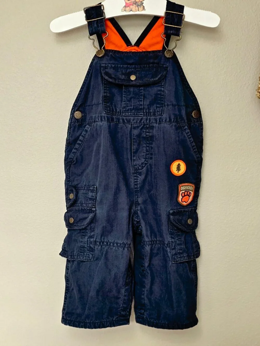 OshKosh B’Gosh Baby Boy Wilderness Explorer Lined Overalls 6-9 Months